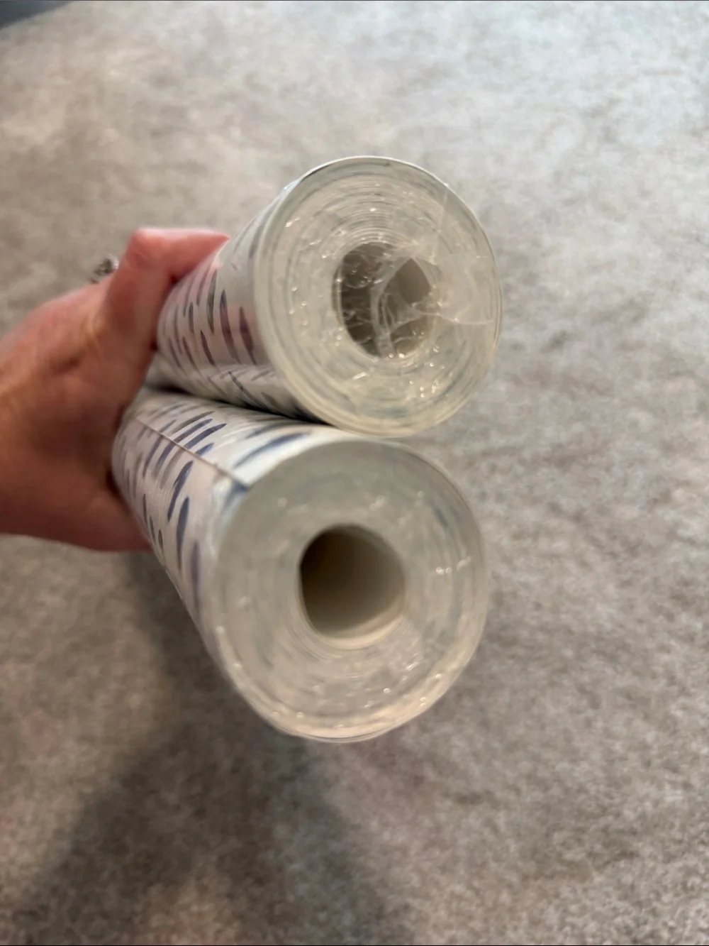 Chesapeake Wallpaper. Madeline Blue Dot. 2 brand new rolls.